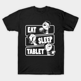 Eat Sleep Tablet Repeat Funny Smart phone for kids design T-Shirt